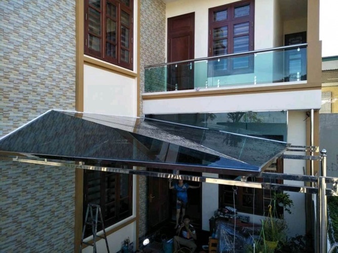 Thi công mái kính tại Tân An